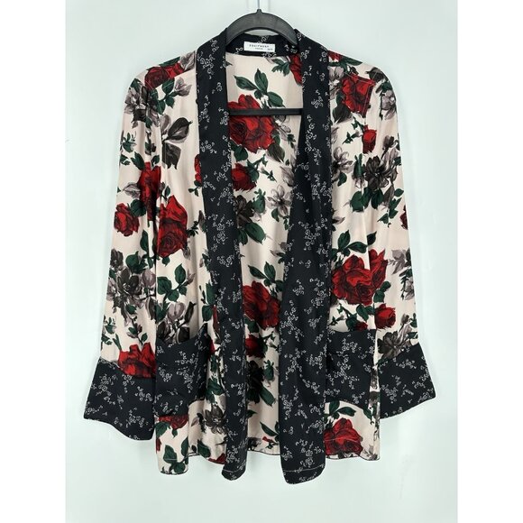 Equipment Theron Floral Patterned Silk Kimono Wrap Shirt Women’s XS Read - Picture 5 of 10